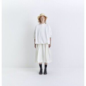 Veritecoeur Japan Womens Top O/S White Oversized Pullover Minimalist VCC409